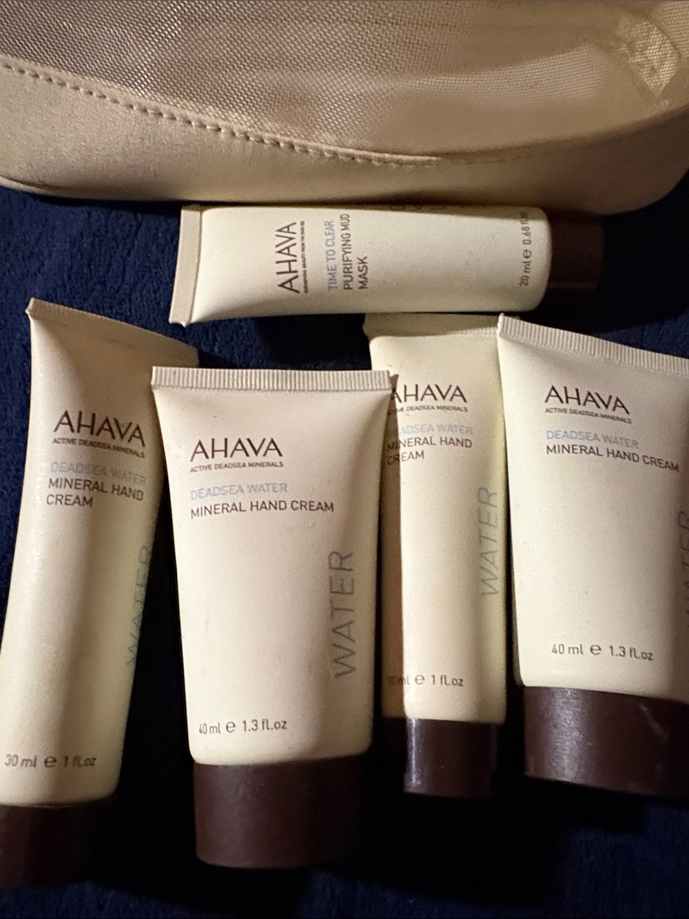 AHAVA Mineral Hand Cream Travel Set - Cream & Brown